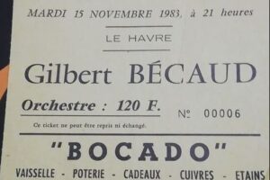 Ticket-Gilbert-Becaud-15-11-1983