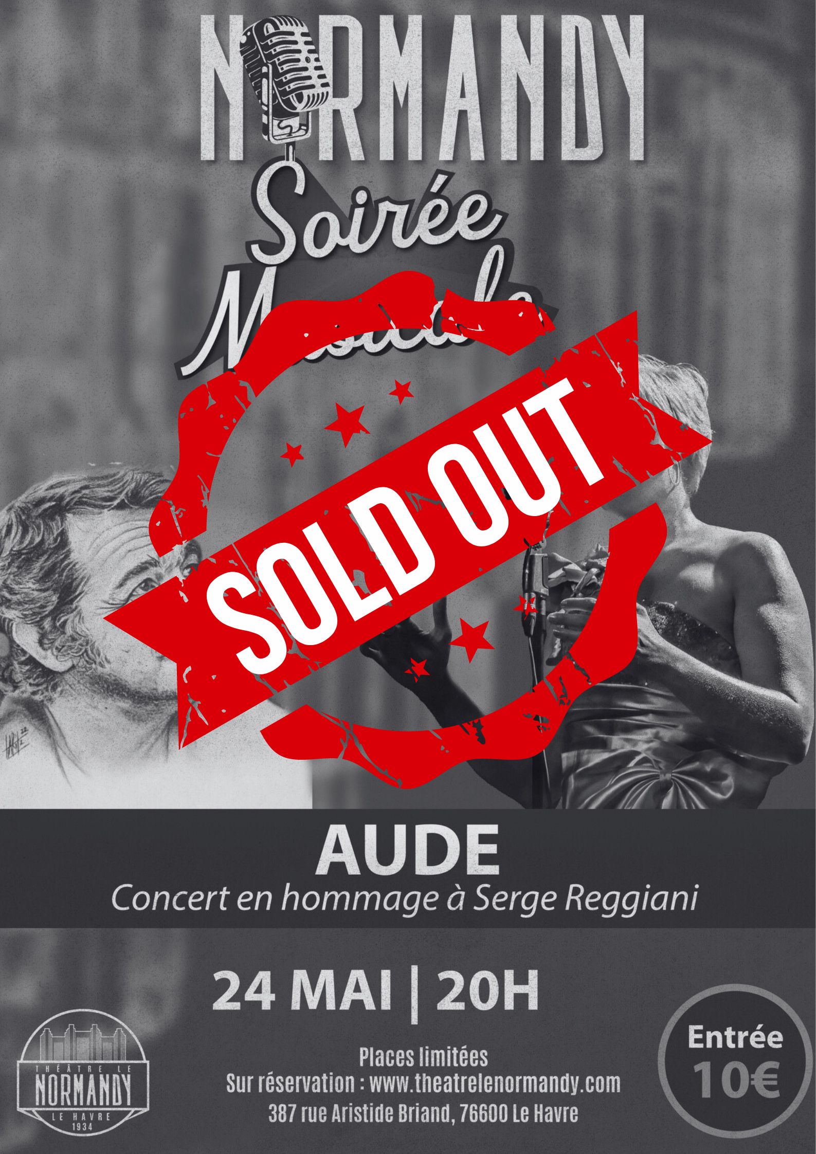 Soirée Musicale au Normandy : Aude hommage à Serge Reggiani