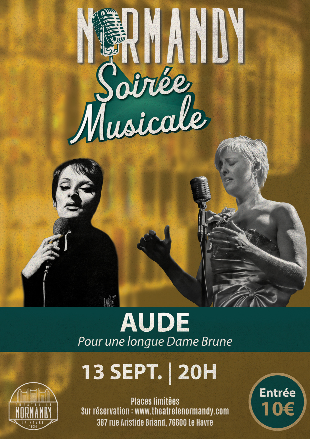 Soirée Musicale au Normandy : Aude "Pour une longue Dame Brune" 2ème date