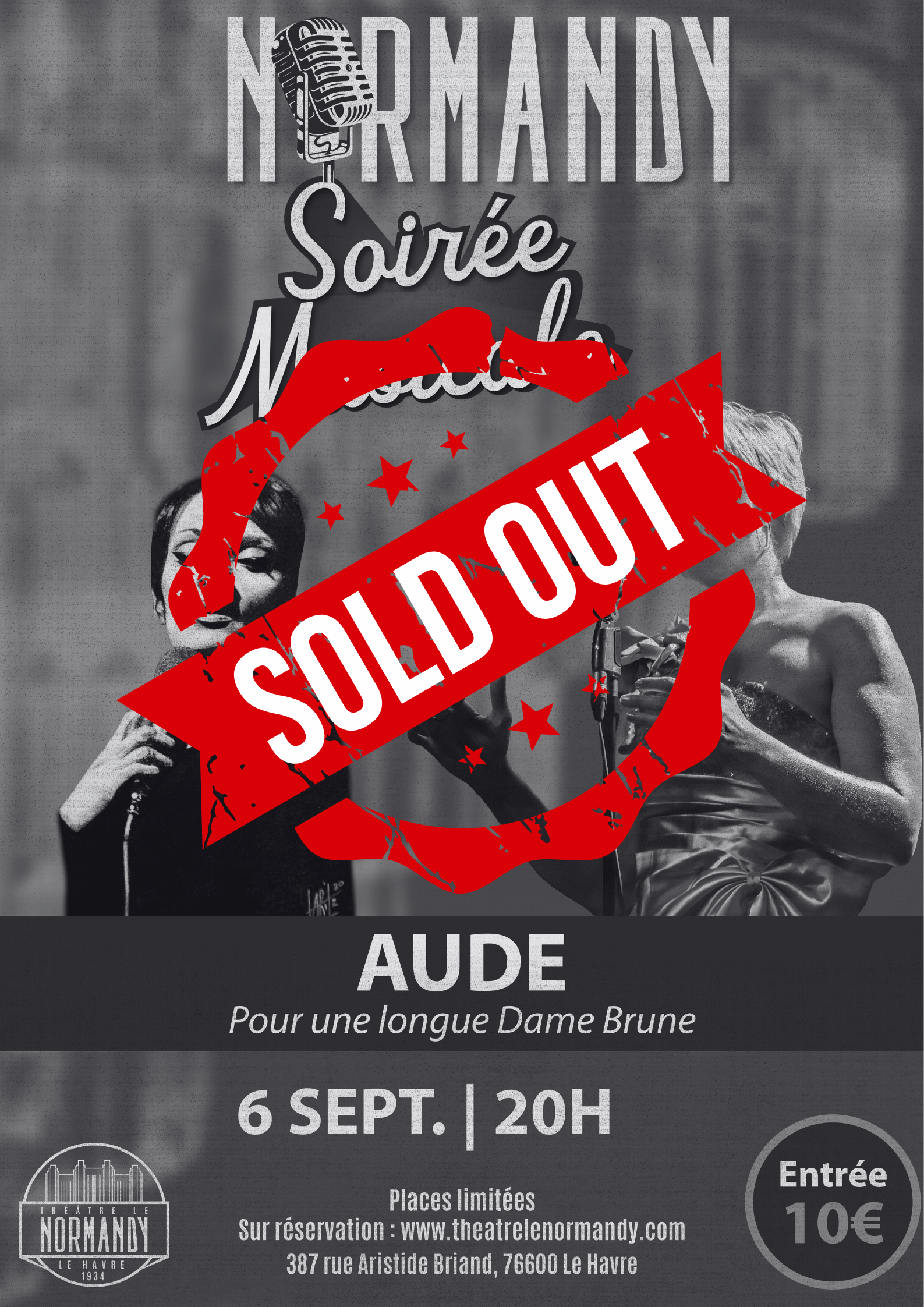 Soirée Musicale au Normandy : Aude "Pour une longue Dame Brune"