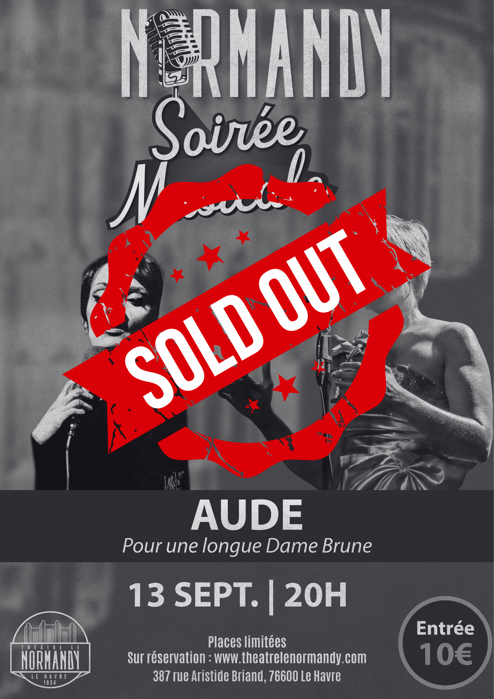 Soirée Musicale au Normandy : Aude "Pour une longue Dame Brune" 2ème date