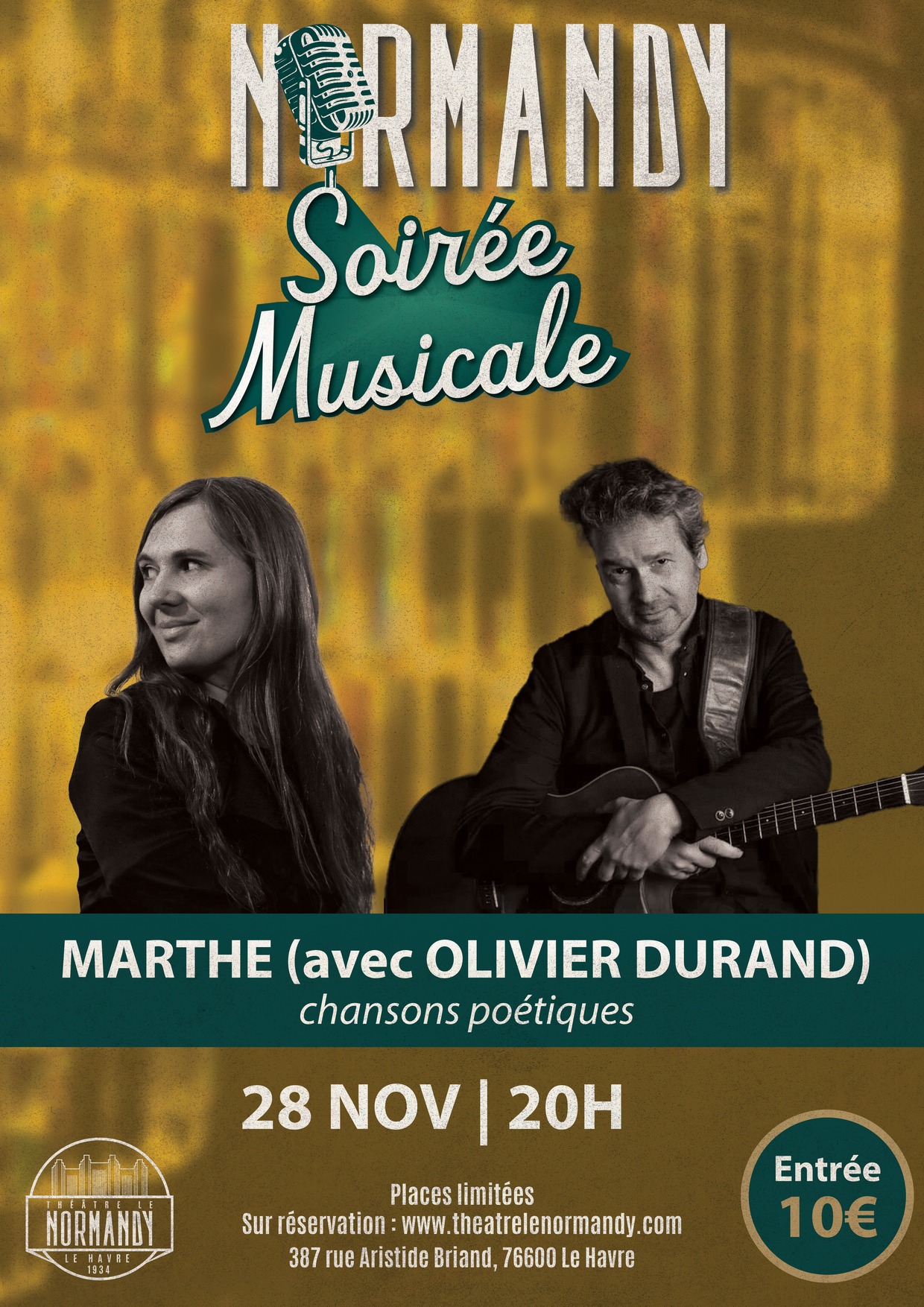 Soirée Musicale au Normandy : Marthe (avec Olivier Durand)