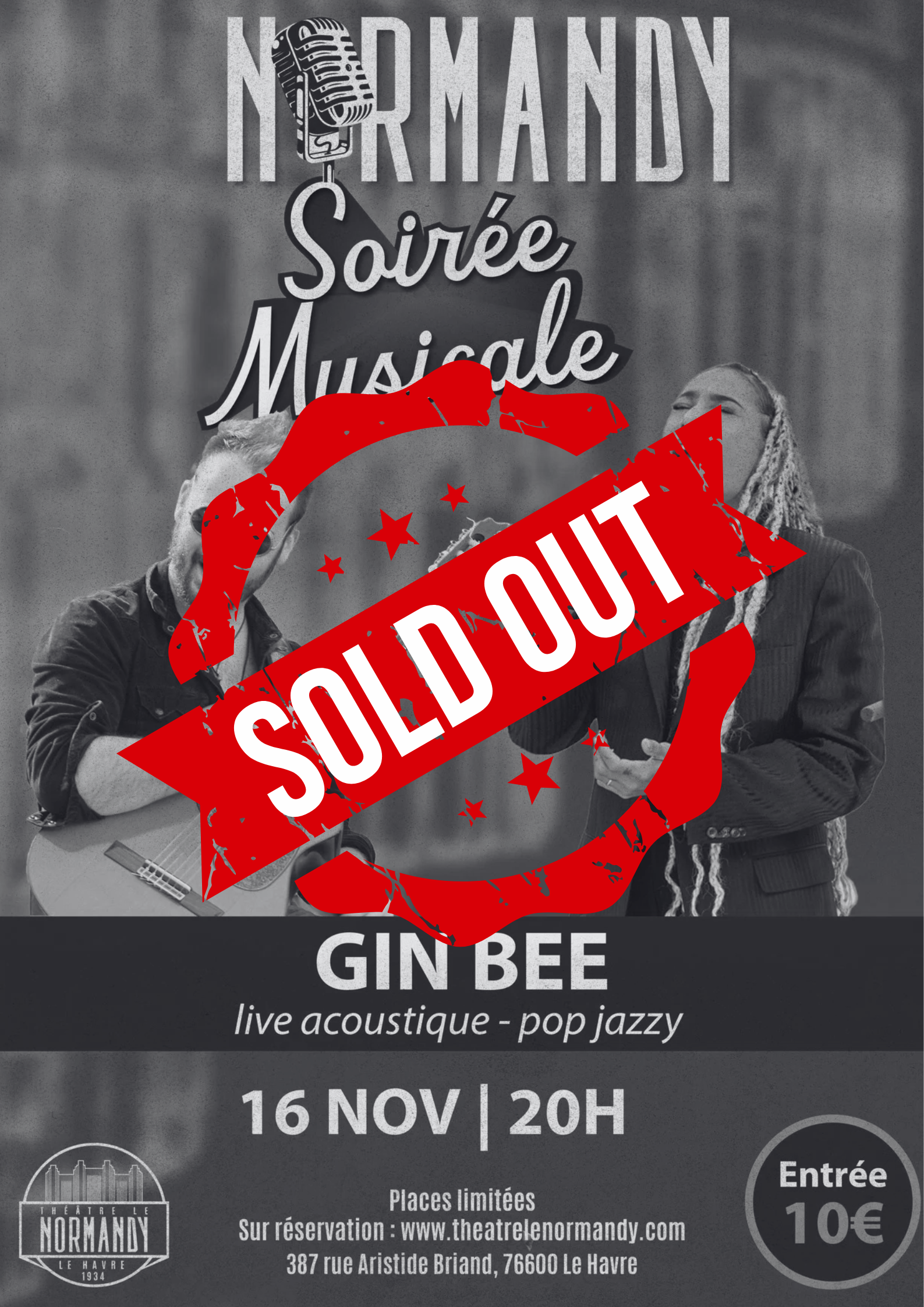 Soirée Musicale au Normandy : Gin Bee (2ème Date)