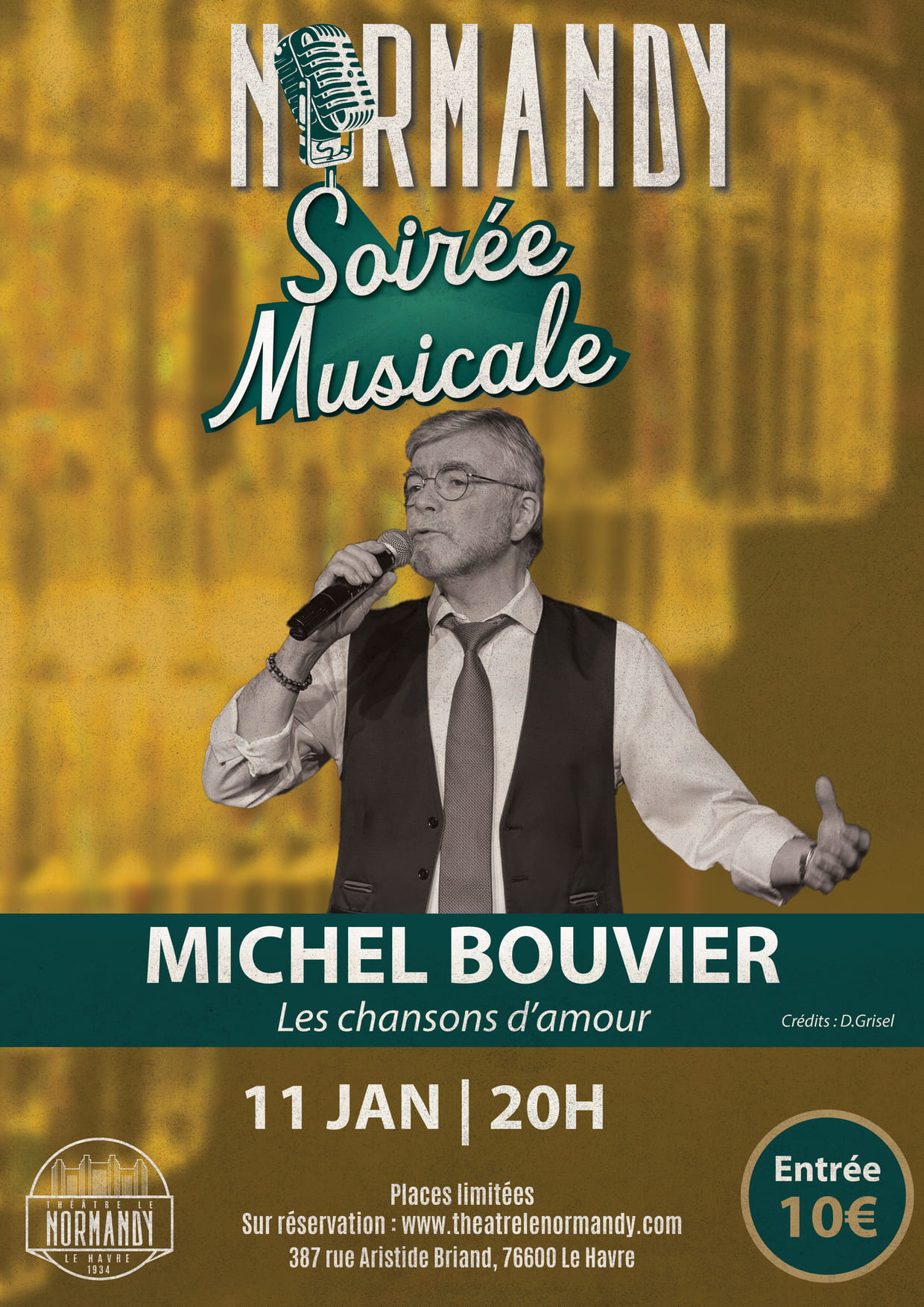 Soirée Musicale au Normandy : Michel Bouvier "Les chansons d'amour."