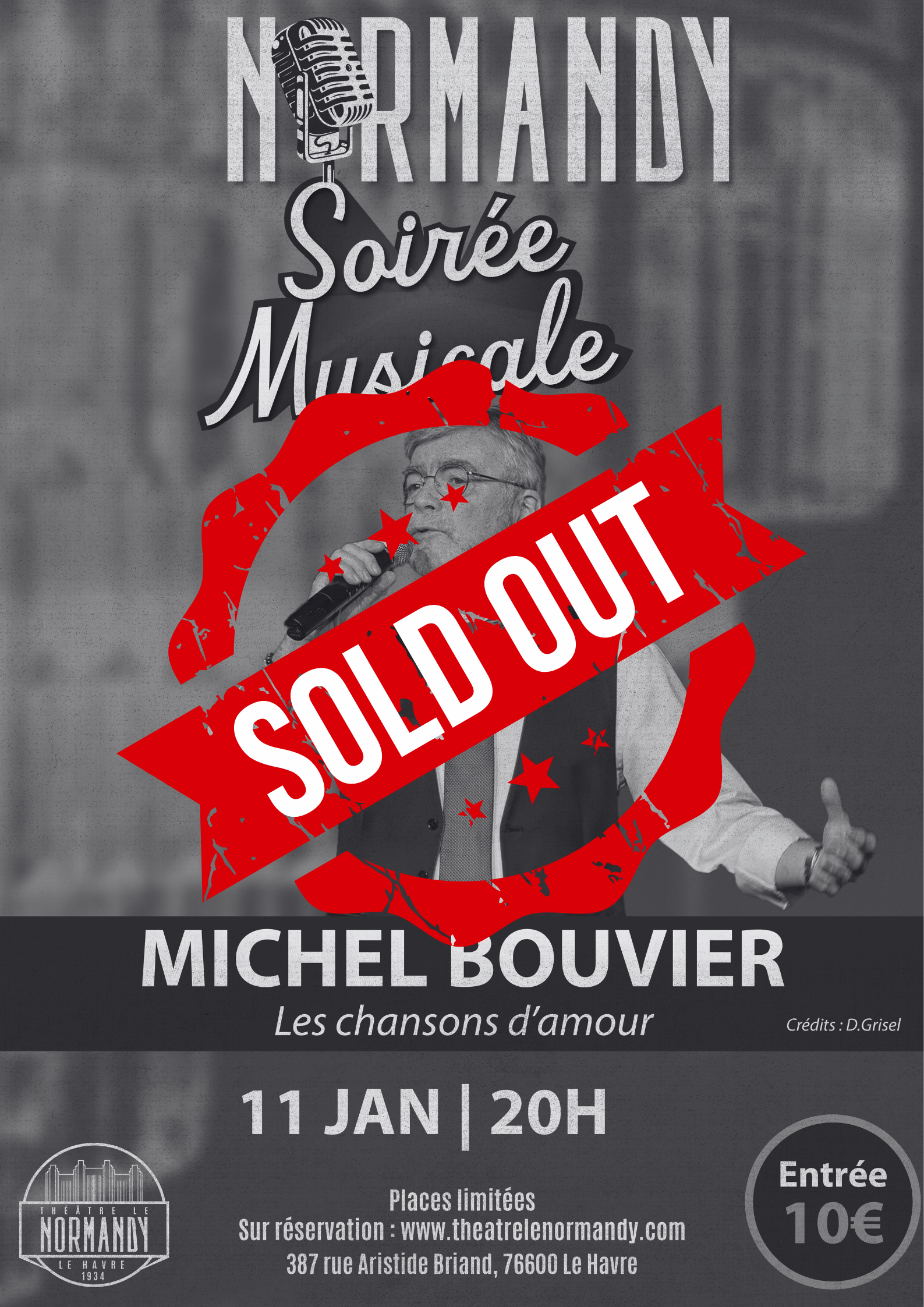 Soirée Musicale au Normandy : Michel Bouvier "Les chansons d'amour."